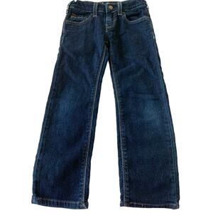 DENIZEN LEVI’S 216 SKINNY FIT BLUE JEANS, GIRLS, 5 REG. BLUE DENIM, CLASP & ZIP